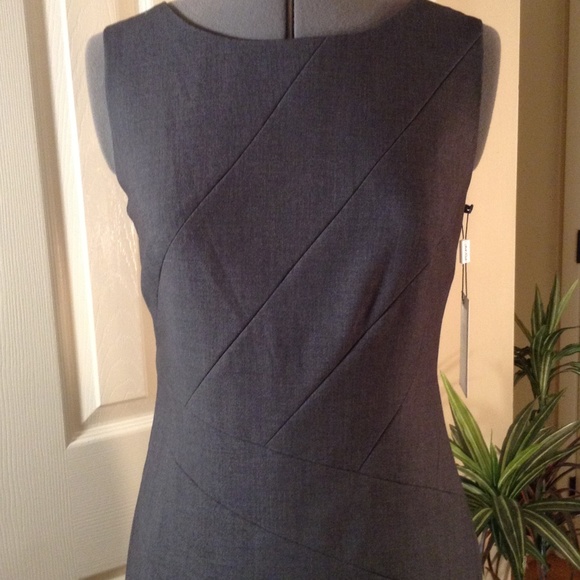Calvin Klein Charcoal  Career Sheath Dress - Picture 4 of 8